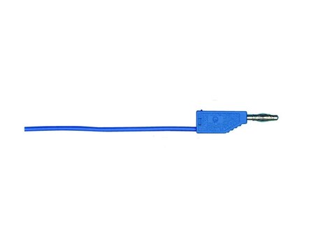 Verbindingssnoeren met banaanstekkers, 100 cm, blauw