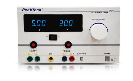 Voeding AC en DC 0 ... 30 V/ 5 A