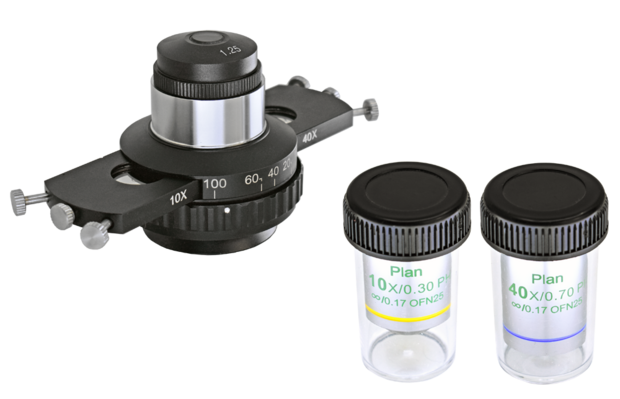 Fasecontrast set 10x/40x, D3