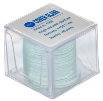 Dekglaasjes BMS helderwit rond 18 mm, 0,13 - 0,17 mm