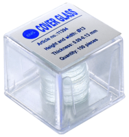 Helderwit BMS dekglaasjes rond 13 mm, 0.09 - 0.13 mm